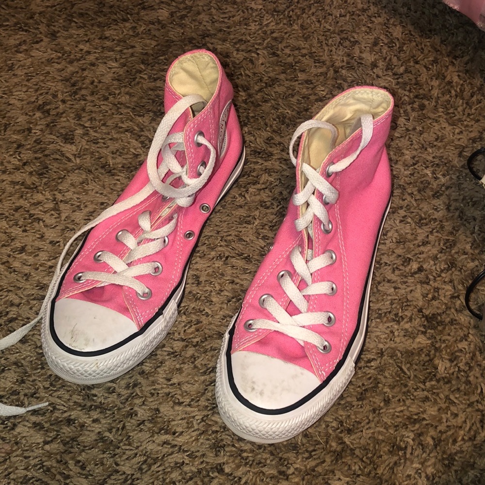 high top pink converse